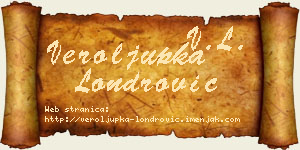 Veroljupka Londrović vizit kartica